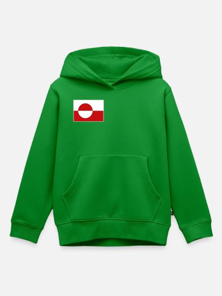 Grönland Flagge - Kinder Premium Organic Hoodie - Grün