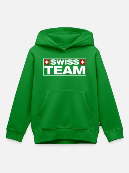 Team Swiss Schweiz - Kinder Premium Organic Hoodie - Grün