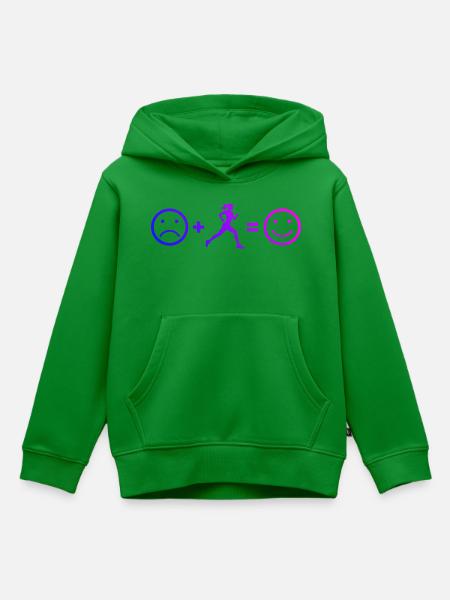 Geschenkidee für eine Running mit Running - Kinder Premium Organic Hoodie - Grün