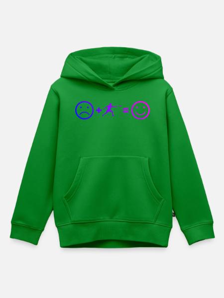 Geschenkidee für einen Frisbee-Spieler mit Frisbee - Kinder Premium Organic Hoodie - Grün