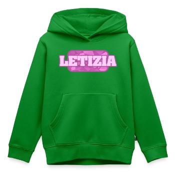 Letizia als Bio - Kinder Premium Organic Hoodie - Grün - Vorne - AI Model Kid Female (0cm)