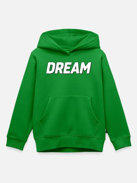 Dream Bold Typografie-Kunst - Kinder Premium Organic Hoodie - Grün