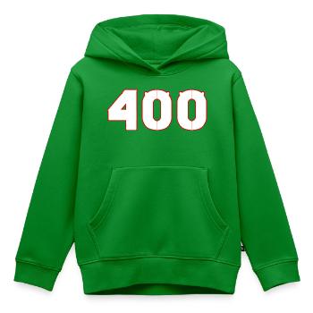 nummer 400 - Kinder Premium Organic Hoodie - Grün - Vorne - AI Model Kid Female (0cm)