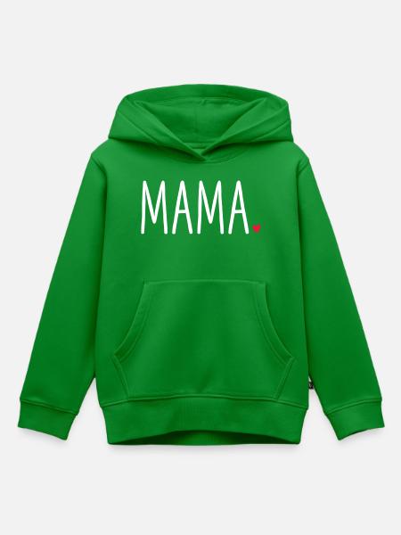 Mama ❤️ – Liebevolles Textdesign - Kinder Premium Organic Hoodie - Grün