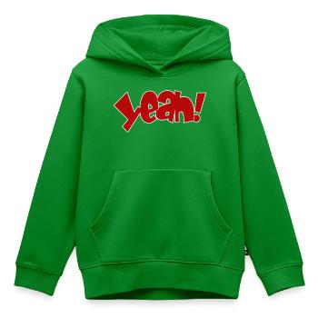 Yeah Cartoon Pop Design - Kinder Premium Organic Hoodie - Grün - Vorne - AI Model Kid Female (0cm)