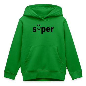 süper - Kinder Premium Organic Hoodie - Grün - Vorne - AI Model Kid Female (0cm)