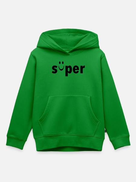 süper - Kinder Premium Organic Hoodie - Grün