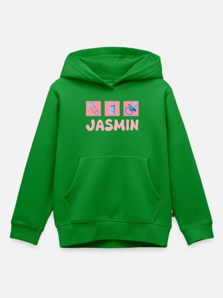 Jasmin als Schnuller - Kinder Premium Organic Hoodie - Grün