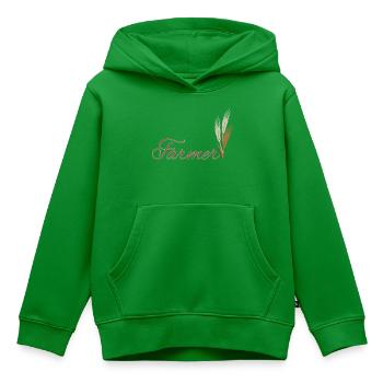Farmer 2 - Farben veränderbar - Kinder Premium Organic Hoodie - Grün - Vorne - AI Model Kid Female (0cm)