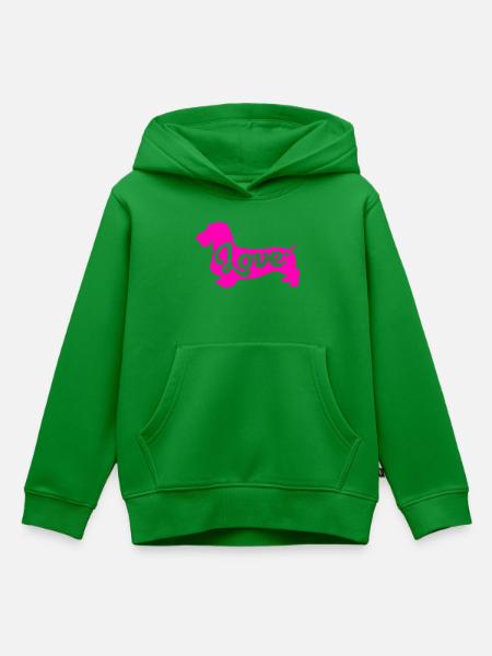 Dachshund Rauhaardackel - Kinder Premium Organic Hoodie - Grün
