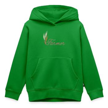 Farmer - Farben veränderbar - Kinder Premium Organic Hoodie - Grün - Vorne - AI Model Kid Female (0cm)