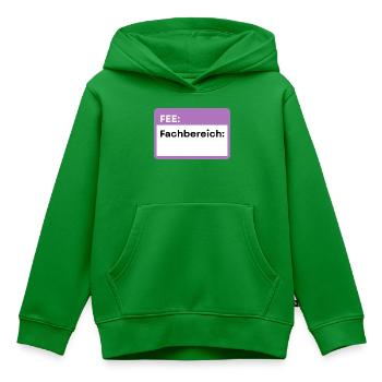 Fachbereich Schild Lila - Kinder Premium Organic Hoodie - Grün - Vorne - AI Model Kid Female (0cm)