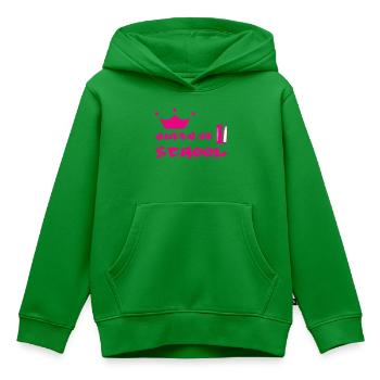 Königin des Schulhofs: Mädchenhaftes Design gekrönt - Kinder Premium Organic Hoodie - Grün - Vorne - AI Model Kid Female (0cm)