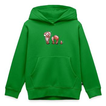 Wurmi - Kinder Premium Organic Hoodie - Grün - Vorne - AI Model Kid Female (0cm)