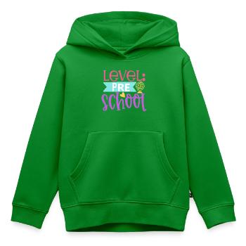 Level: Vorschule - Kinder Premium Organic Hoodie - Grün - Vorne - AI Model Kid Female (0cm)