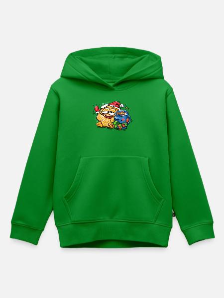 Waffel und Kakao - Kinder Premium Organic Hoodie - Grün
