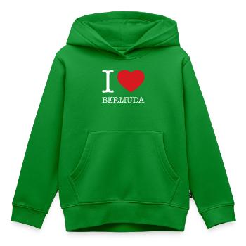 I love Bermuda - Kinder Premium Organic Hoodie - Grün - Vorne - AI Model Kid Female (0cm)