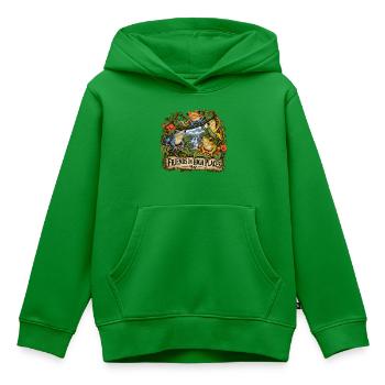 Bunte Gartenvögel Vogelbeobachtung Natur Vogellieb - Kinder Premium Organic Hoodie - Grün - Vorne - AI Model Kid Female (0cm)