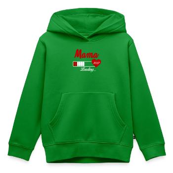 Mama Loading 2027 Herz - Kinder Premium Organic Hoodie - Grün - Vorne - AI Model Kid Female (0cm)