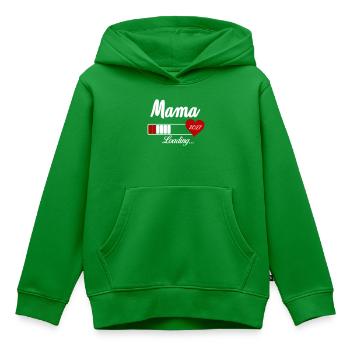 Mama Loading 2027 Herz - Kinder Premium Organic Hoodie - Grün - Vorne - AI Model Kid Female (0cm)