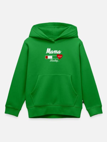 Mama Loading 2027 Herz - Kinder Premium Organic Hoodie - Grün