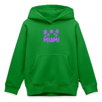 miami - Kinder Premium Organic Hoodie - Grün - Vorne - AI Model Kid Female (0cm)