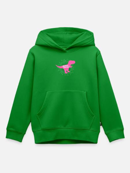 Mamasaurus T-Rex Dinosaurier Pink Silhouette Geschenk - Kinder Premium Organic Hoodie - Grün
