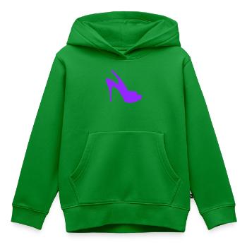 Violette Stiletto Silhouette - Kinder Premium Organic Hoodie - Grün - Vorne - AI Model Kid Female (0cm)