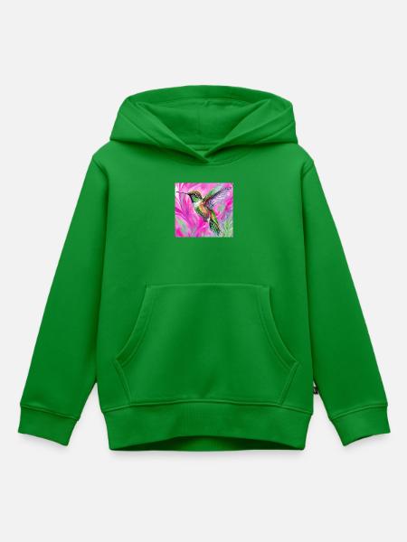 Kolibri - Kinder Premium Organic Hoodie - Grün