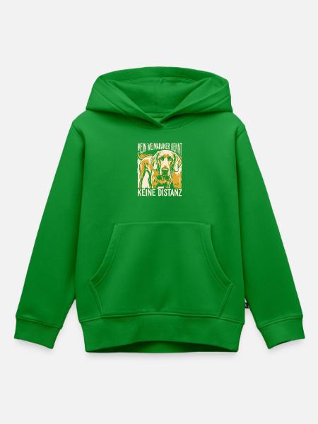 Mein Weimaraner kennt keine Distanz - Kinder Premium Organic Hoodie - Grün