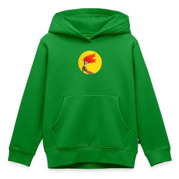 Zaire - Kinder Premium Organic Hoodie - Grün - Vorne - AI Model Kid Female (0cm)