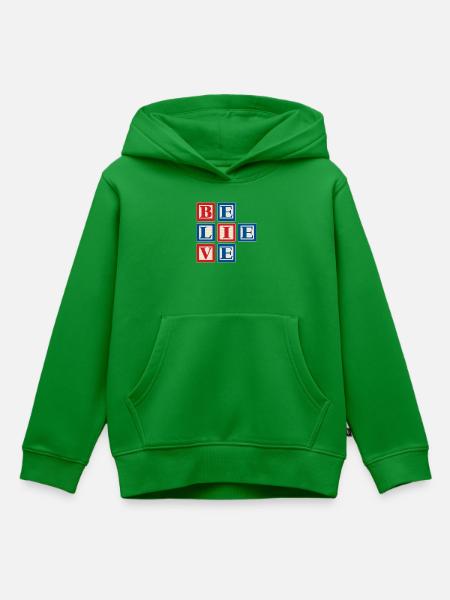 Glauben 2 - Kinder Premium Organic Hoodie - Grün