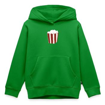 Popcorn Eimer Retro Illustration - Kinder Premium Organic Hoodie - Grün - Vorne - AI Model Kid Female (0cm)