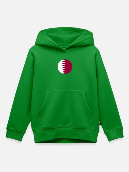 Katar-Rundenflagge - Kinder Premium Organic Hoodie - Grün
