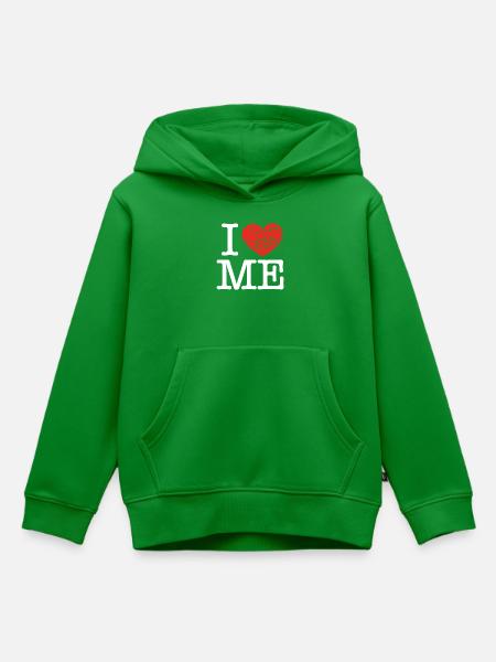 Ich liebe mich - Kinder Premium Organic Hoodie - Grün