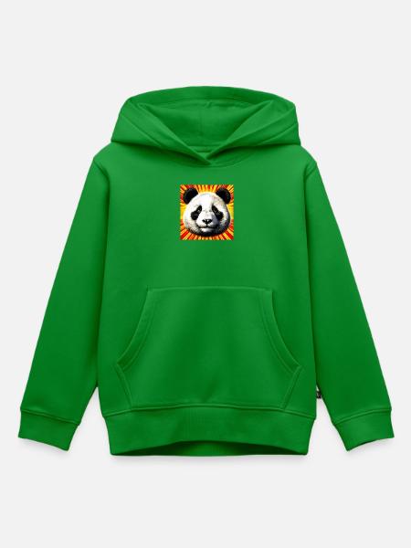 Panda - Kinder Premium Organic Hoodie - Grün