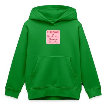 Danke Einsatz Ehrenamt - Kinder Premium Organic Hoodie - Grün - Vorne - AI Model Kid Female (0cm)