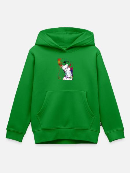 Golfspieler #golf - Kinder Premium Organic Hoodie - Grün