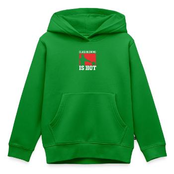 Glasbläser Glas - Kinder Premium Organic Hoodie - Grün - Vorne - AI Model Kid Female (0cm)