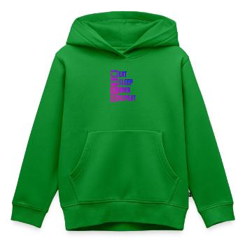 BMX-Fahren Geschenkidee für die Freestyle-Fahrerin - Kinder Premium Organic Hoodie - Grün - Vorne - AI Model Kid Female (0cm)