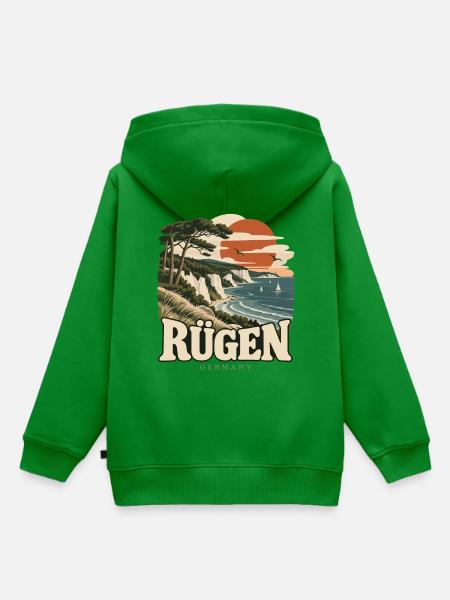 Rügen Germany Baltic Coast - Kinder Premium Organic Hoodie - Grün