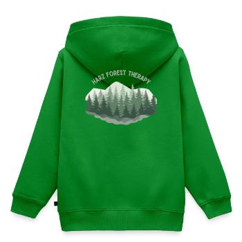 Harz Forest Therapy - Kinder Premium Organic Hoodie - Grün - Hinten - AI Model Kid Female (0cm)