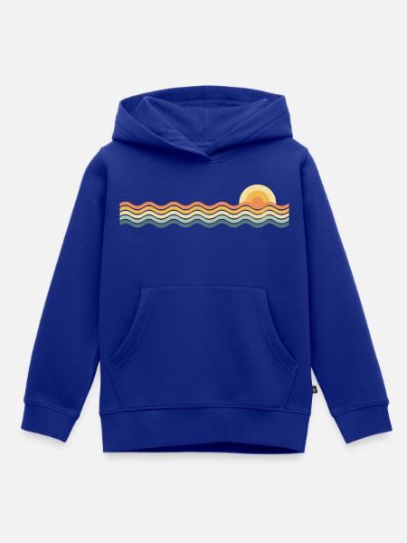 Sonne und Wellen - Kinder Premium Organic Hoodie - Royalblau