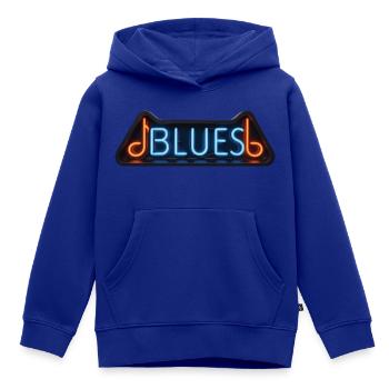 BLUES NEON - sound vision - Sweat Premium à capuche enfant bio - bleu roi - Devant - AI Model Kid Male (0cm)