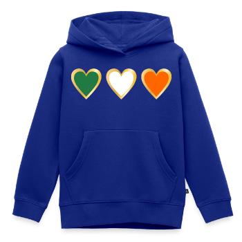 Irland - Kinder Premium Organic Hoodie - Royalblau - Vorne - AI Model Kid Male (0cm)