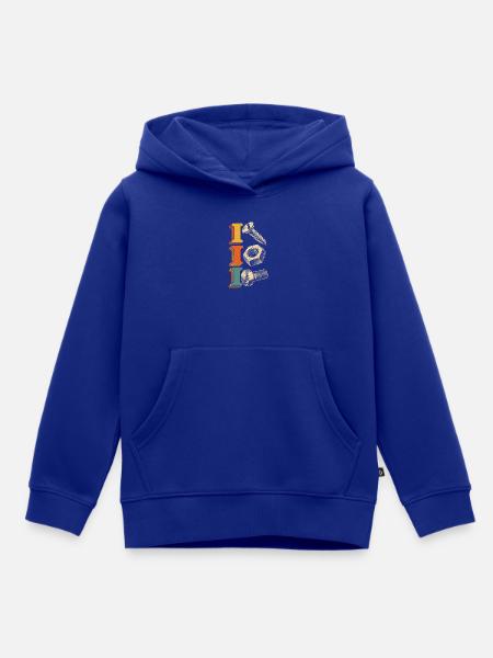 Industrielle Schraubenbuchstaben - Kinder Premium Organic Hoodie - Royalblau