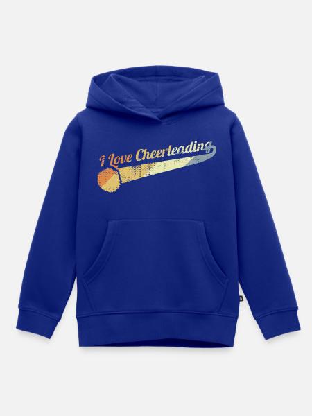 I Love Cheerleading - Kinder Premium Organic Hoodie - Royalblau
