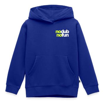 No Dub No Fun - Kinder Premium Organic Hoodie - Royalblau - Vorne - AI Model Kid Male (0cm)