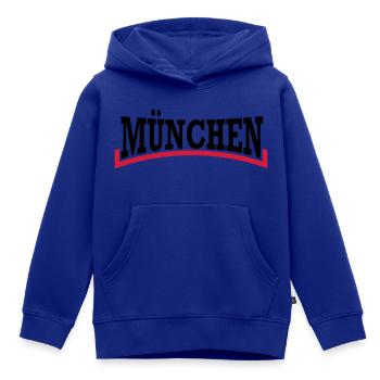 Munich * two-tone - Kids Premium Organic Hoodie - royal blue - Front - AI Model Kid Male (0cm)