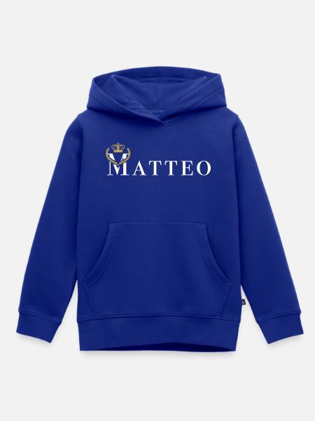 Matteo königlich - Vektorgrafik - Kinder Premium Organic Hoodie - Royalblau
